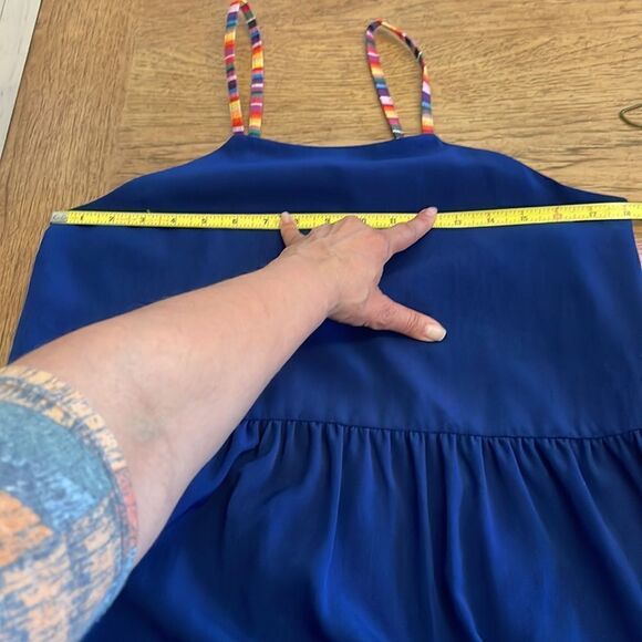 CROSBY BY MOLLIE BURCH SOLID BLUE ELLA DRESS WITH RAINBOW STRAPS.  NEW W… - Picture 12 of 12